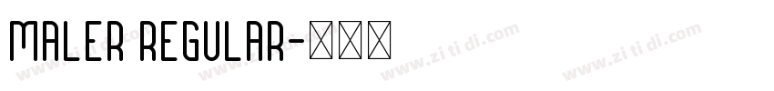 Maler Regular字体转换